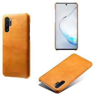 For Samsung Galaxy Note10+ Calf Texture  PC + PU Phone Case(Orange)