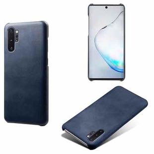 For Samsung Galaxy Note10+ Calf Texture  PC + PU Phone Case(Blue)
