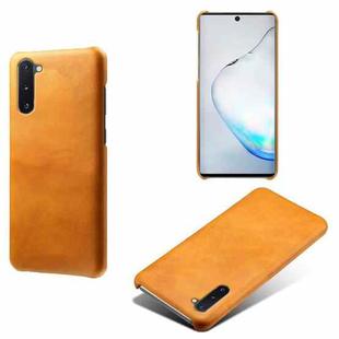 For Samsung Galaxy Note10 Calf Texture  PC + PU Phone Case(Orange)