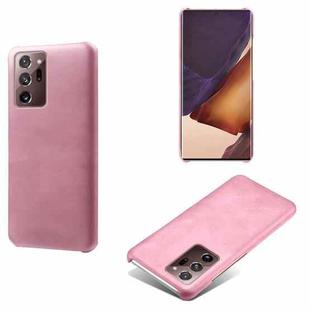 For Samsung Galaxy Note20 Ultra Calf Texture  PC + PU Phone Case(Pink)