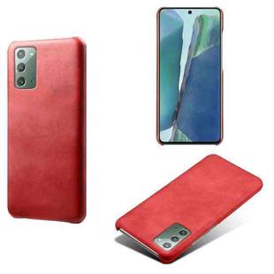 For Samsung Galaxy Note20 Calf Texture  PC + PU Phone Case(Red)