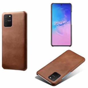 For Samsung Galaxy S10 Lite Calf Texture  PC + PU Phone Case(Brown)