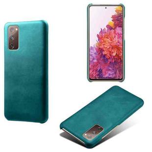 For Samsung Galaxy S20 FE Calf Texture  PC + PU Phone Case(Green)