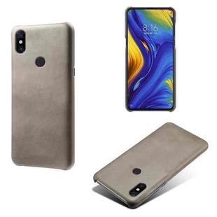 For Xiaomi Mi Mix 3 Calf Texture PC + PU Phone Case(Grey)