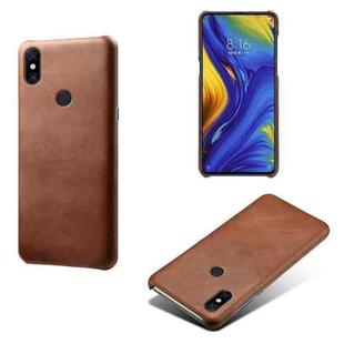 For Xiaomi Mi Mix 3 Calf Texture PC + PU Phone Case(Brown)