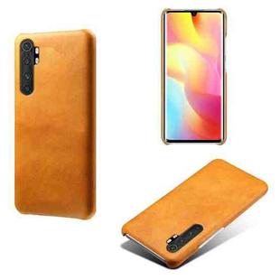 For Xiaomi Mi Note 10 Lite Calf Texture PC + PU Phone Case(Orange)
