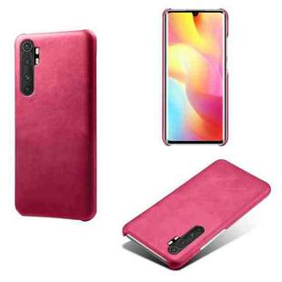 For Xiaomi Mi Note 10 Lite Calf Texture PC + PU Phone Case(Rose Red)