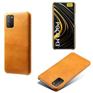 For Xiaomi Poco M3 Calf Texture PC + PU Phone Case(Orange)