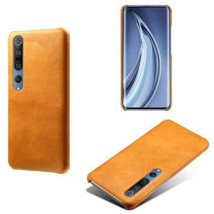 For Xiaomi Mi 10 5G /  Mi 10 Pro 5G Calf Texture PC + PU Phone Case(Orange)