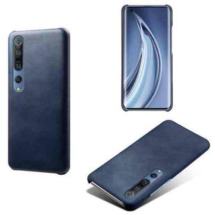 For Xiaomi Mi 10 5G /  Mi 10 Pro 5G Calf Texture PC + PU Phone Case(Blue)