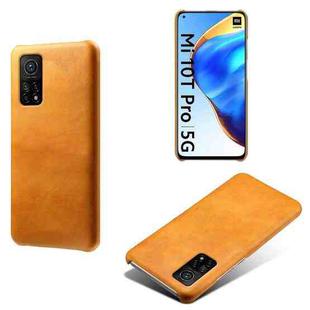 For Xiaomi Mi 10T 5G Calf Texture PC + PU Phone Case(Orange)