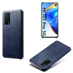 For Xiaomi Mi 10T 5G Calf Texture PC + PU Phone Case(Blue)