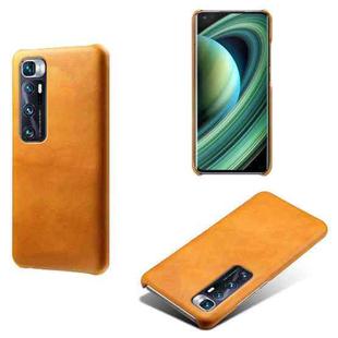 For Xiaomi Mi 10 Ultra Calf Texture PC + PU Phone Case(Orange)