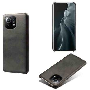 For Xiaomi Mi 11 Calf Texture PC + PU Phone Case(Black)