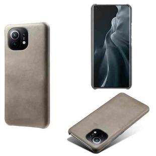For Xiaomi Mi 11 Calf Texture PC + PU Phone Case(Grey)
