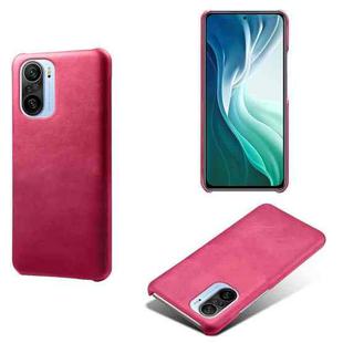 For Xiaomi Mi 11i 5G Calf Texture PC + PU Phone Case(Rose Red)