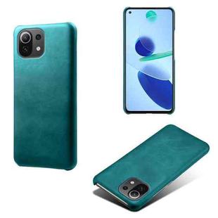 For Xiaomi Mi 11 Lite 5G Calf Texture PC + PU Phone Case(Green)