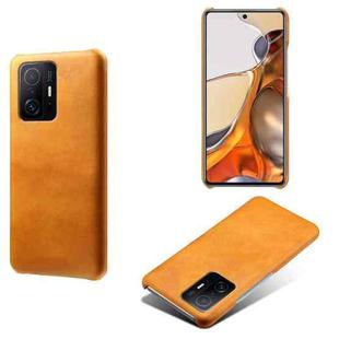 For Xiaomi Mi 11T / 11T Pro Calf Texture PC + PU Phone Case(Orange)