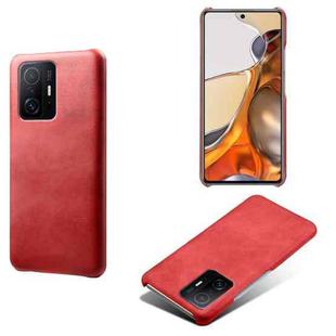 For Xiaomi Mi 11T / 11T Pro Calf Texture PC + PU Phone Case(Red)