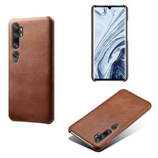 For Xiaomi Mi CC9 Pro / Mi Note 10 Pro / Mi Note 10 Calf Texture PC + PU Phone Case(Brown)