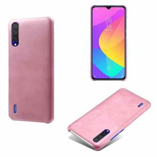 For Xiaomi Mi CC9 / Mi 9 Lite Calf Texture PC + PU Phone Case(Pink)