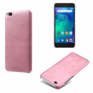 For Xiaomi Redmi Go Calf Texture PC + PU Phone Case(Pink)