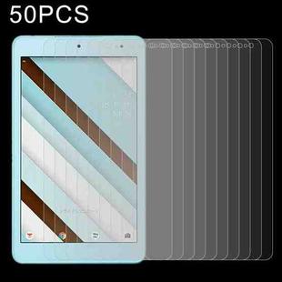 50 PCS 0.26mm 9H 2.5D Tempered Glass Film For Kyocera au Qua Tab QZ8