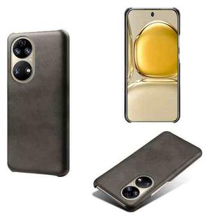For Huawei P50 Calf Texture PC + PU Phone Case(Black)