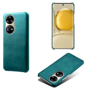 For Huawei P50 Pro Calf Texture PC + PU Phone Case(Green)