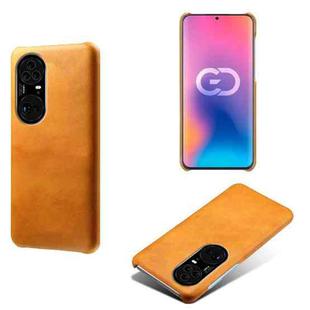 For Huawei P50 Pro+ Calf Texture PC + PU Phone Case(Orange)