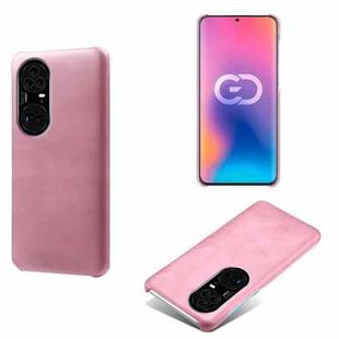 For Huawei P50 Pro+ Calf Texture PC + PU Phone Case(Pink)