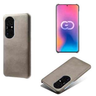 For Huawei P50 Pro+ Calf Texture PC + PU Phone Case(Grey)