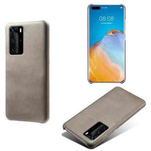 For Huawei P40 Pro Calf Texture PC + PU Phone Case(Grey)