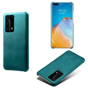 For Huawei P40 Pro+ Calf Texture PC + PU Phone Case(Green)