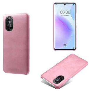 For Huawei nova 8 5G Calf Texture PC + PU Phone Case(Pink)