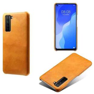 For Huawei nova 7 SE Calf Texture PC + PU Phone Case(Orange)