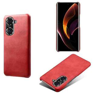 For Honor 60 Pro Calf Texture PC + PU Phone Case(Red)