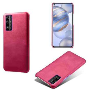 For Honor 30 Calf Texture PC + PU Phone Case(Rose Red)