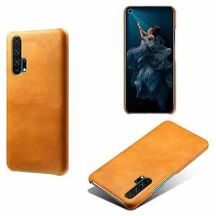For Honor 20 Pro Calf Texture PC + PU Phone Case(Orange)