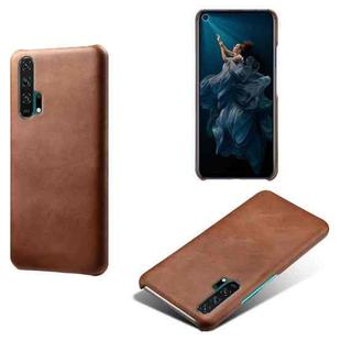 For Honor 20 Pro Calf Texture PC + PU Phone Case(Brown)