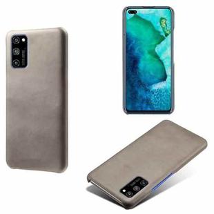 For Honor V30 Pro Calf Texture PC + PU Phone Case(Grey)