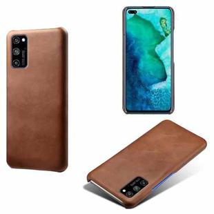 For Honor V30 Pro Calf Texture PC + PU Phone Case(Brown)