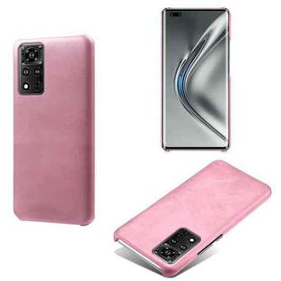 For Honor V40 5G Calf Texture PC + PU Phone Case(Pink)