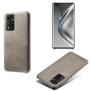 For Honor V40 5G Calf Texture PC + PU Phone Case(Grey)