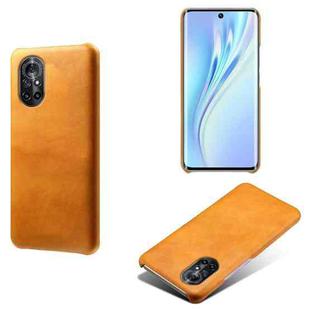 For Honor V40 Lite Calf Texture PC + PU Phone Case(Orange)