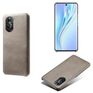 For Honor V40 Lite Calf Texture PC + PU Phone Case(Grey)