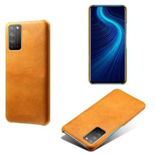 For Honor X10 5G Calf Texture PC + PU Phone Case(Orange)