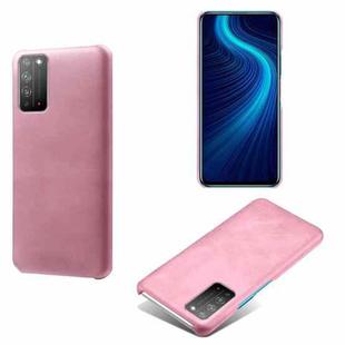 For Honor X10 5G Calf Texture PC + PU Phone Case(Pink)