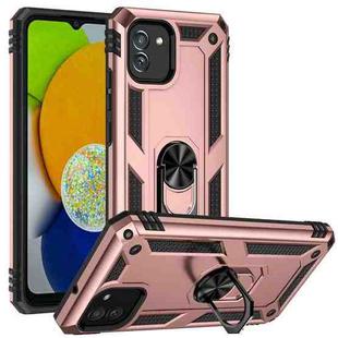 For Samsung Galaxy A03 166mm Version Shockproof TPU + PC Phone Case(Rose Gold)