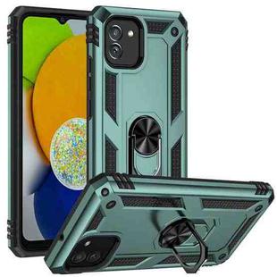 For Samsung Galaxy A03 166mm Version Shockproof TPU + PC Phone Case(Dark Green)